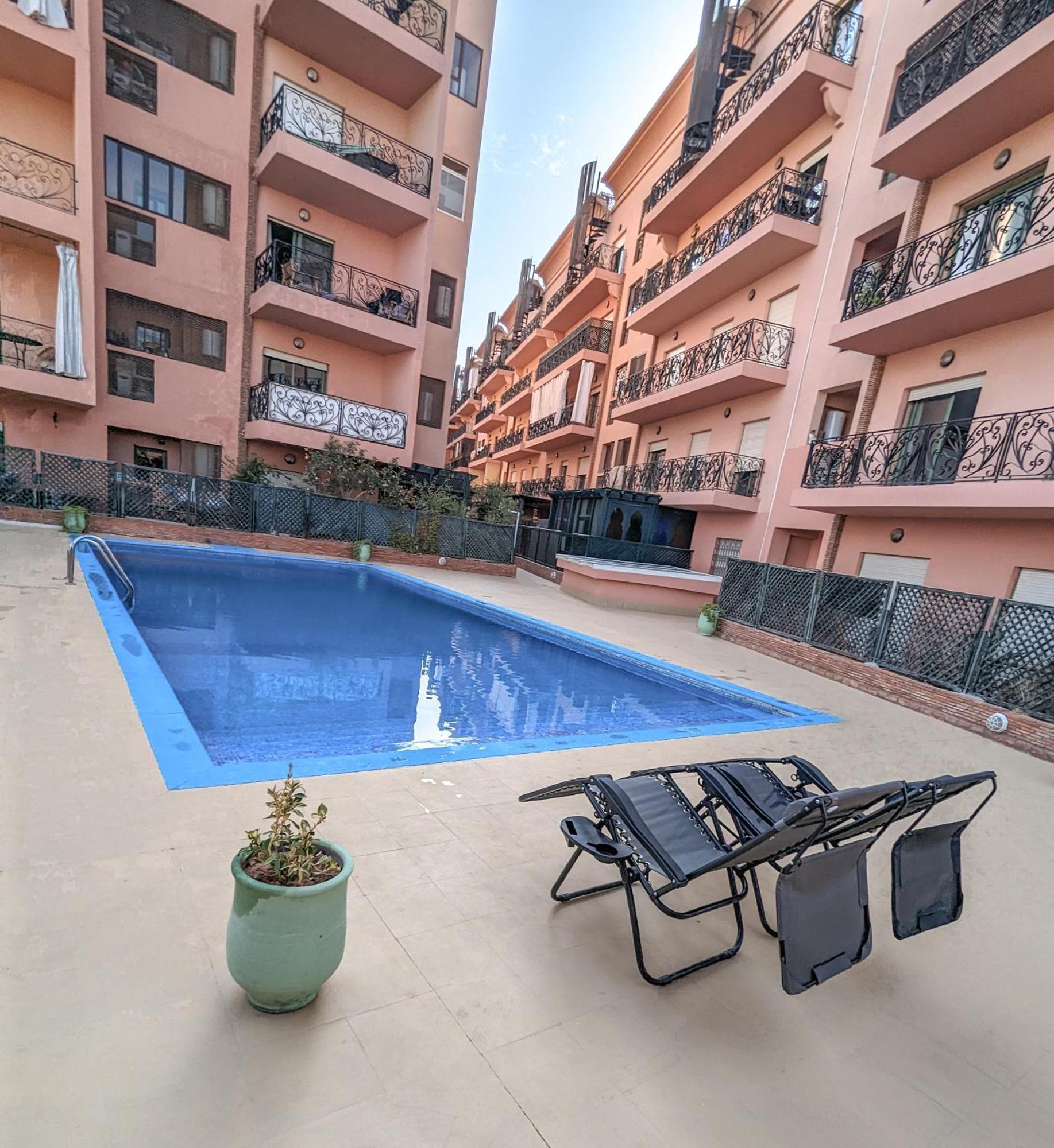 Apartement Panoramic View Majorelle Garden With Pool Marrakesh Eksteriør billede